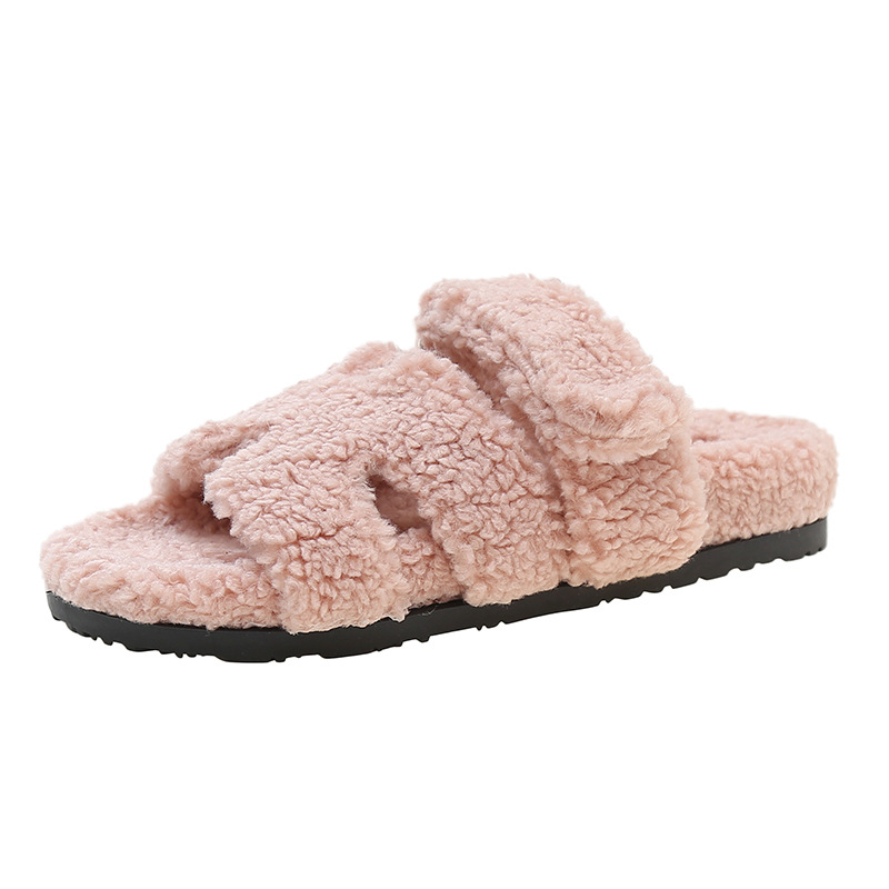 Arizona Big Buckle Shearlingshearling Teddy Crystal Rose |  Womens Two-Strap Sandals