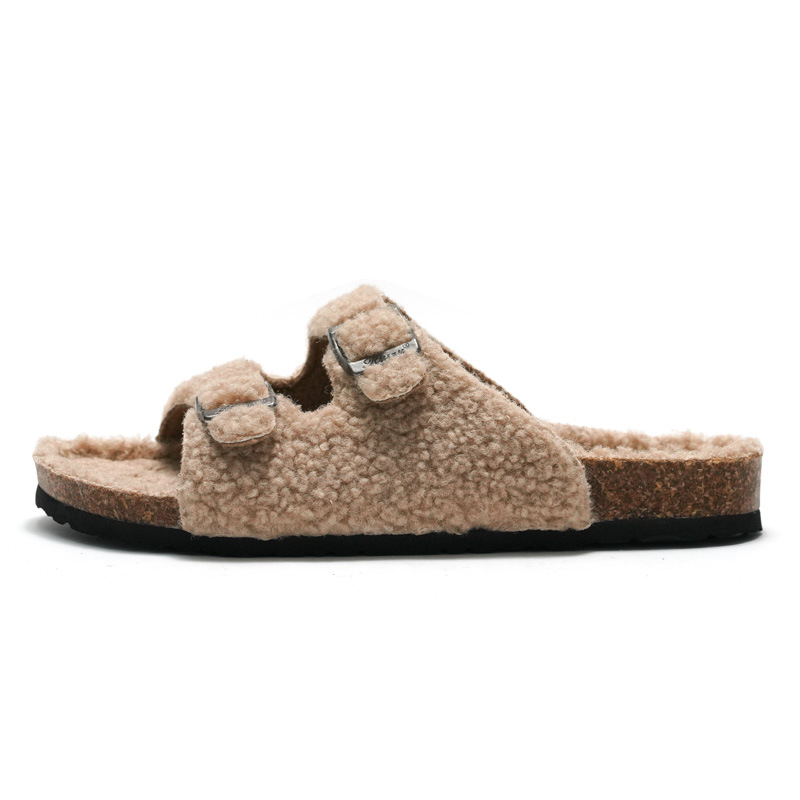 Arizona Big Buckle Shearlingshearling Teddy Eggshell |  Womens Wedges & Platforms