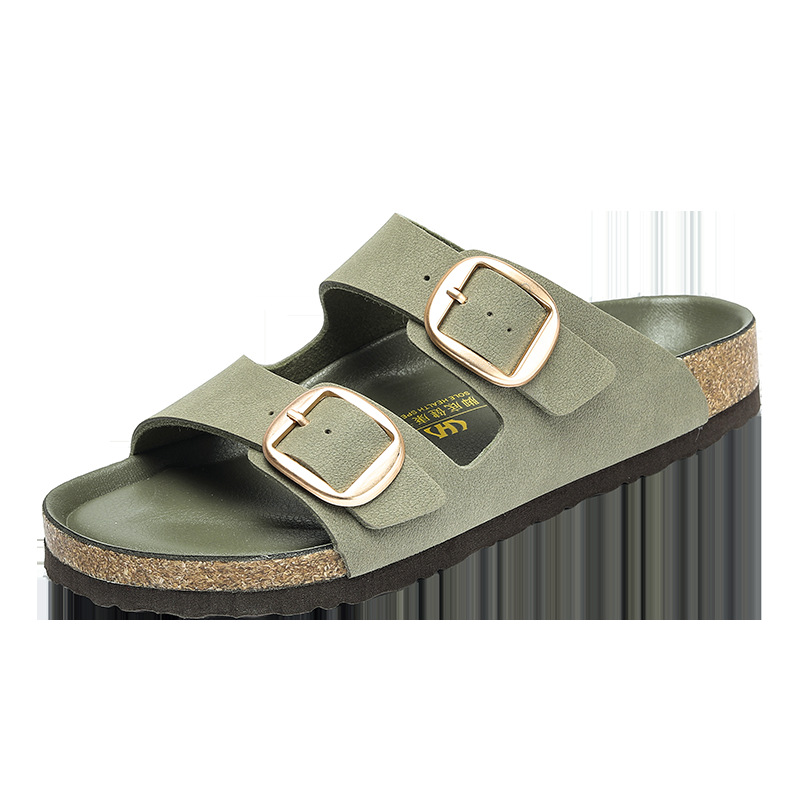 Arizona Big Bucklenatural Leather Patent New Beige |  Womens Two-Strap Sandals