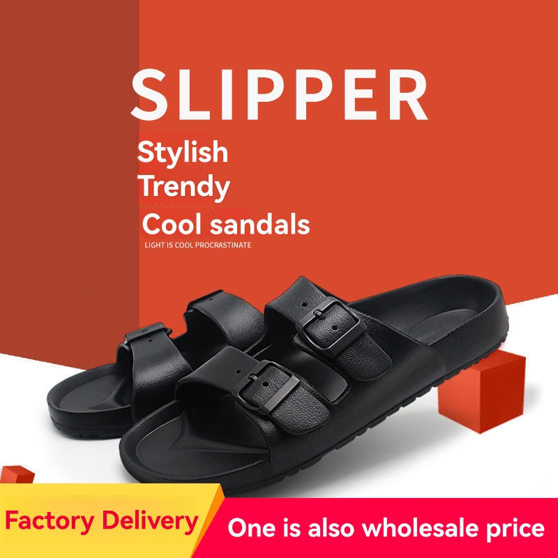 Arizona Chunkyleather Black |  Womens Two-Strap Sandals