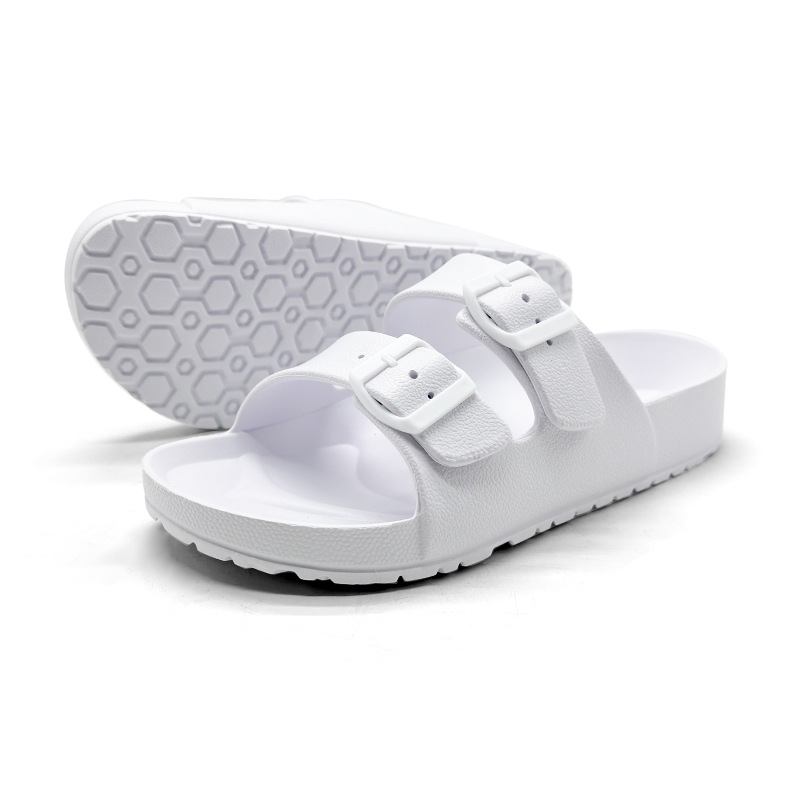 Arizona Chunkyleather White |  Womens Two-Strap Sandals