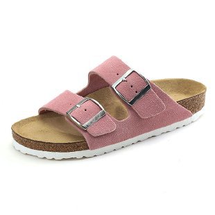 Arizona Chunkysuede Leather Candy Pink |  Womens Two-Strap Sandals