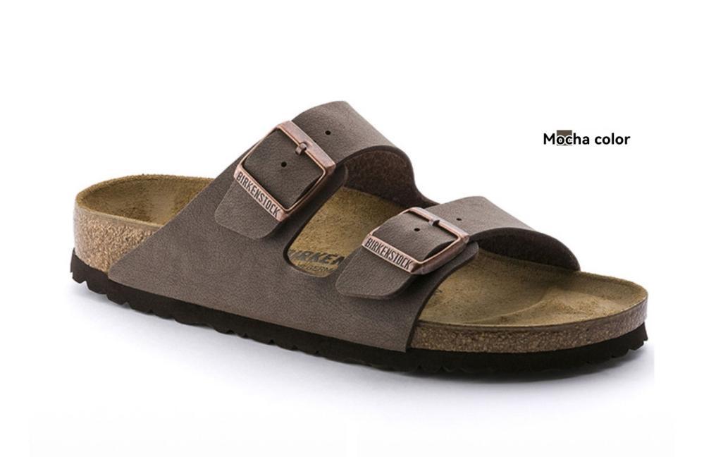 Arizona Rugged Menoiled Leather Black |  Mens Two-Strap Sandals