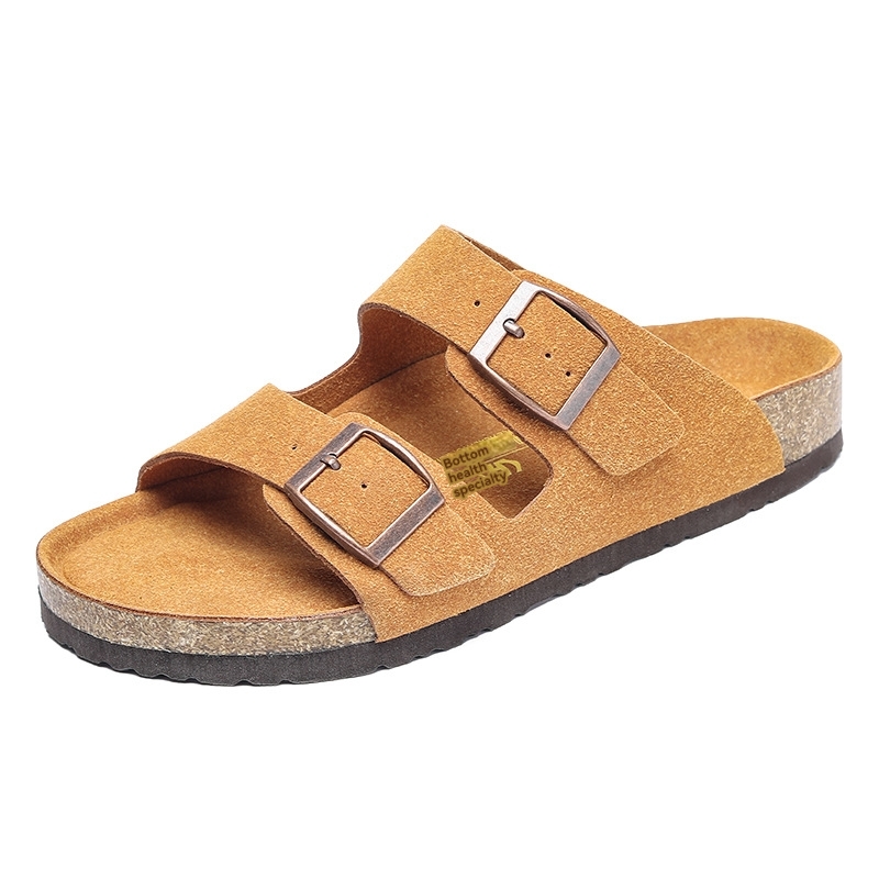 Arizona Soft Footbedsuede Leather Faded Purple |  Womens/Mens Two-Strap Sandals