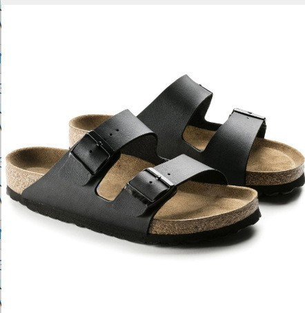 Arizonabirko-Flor Black |  Mens Two-Strap Sandals