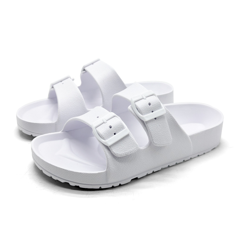 Arizonaleather White |  Mens Two-Strap Sandals