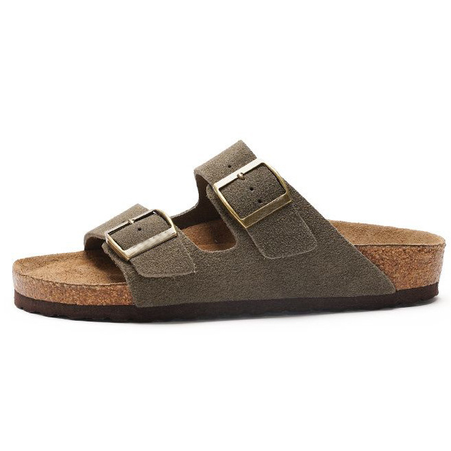 Arizonasuede Embossed New Beige |  Womens/Mens Two-Strap Sandals