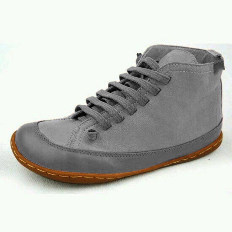 Bend Mid Deconnubuck Leather Gray Taupe |  Womens/Mens Lace-Up Shoes