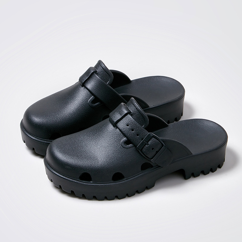 Boston Chunkyleather Black |  Womens Wedges & Platforms