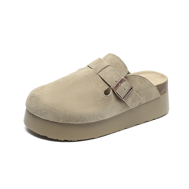 Boston Chunkysuede Leather Green Tea |  Womens Clogs