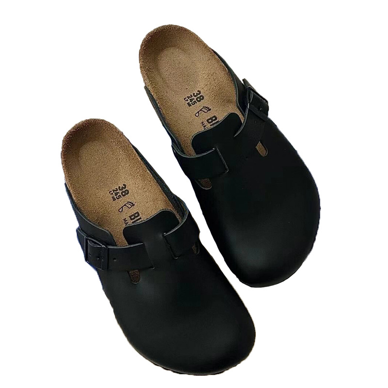 Boston Proleather Black |  Womens/Mens Clogs