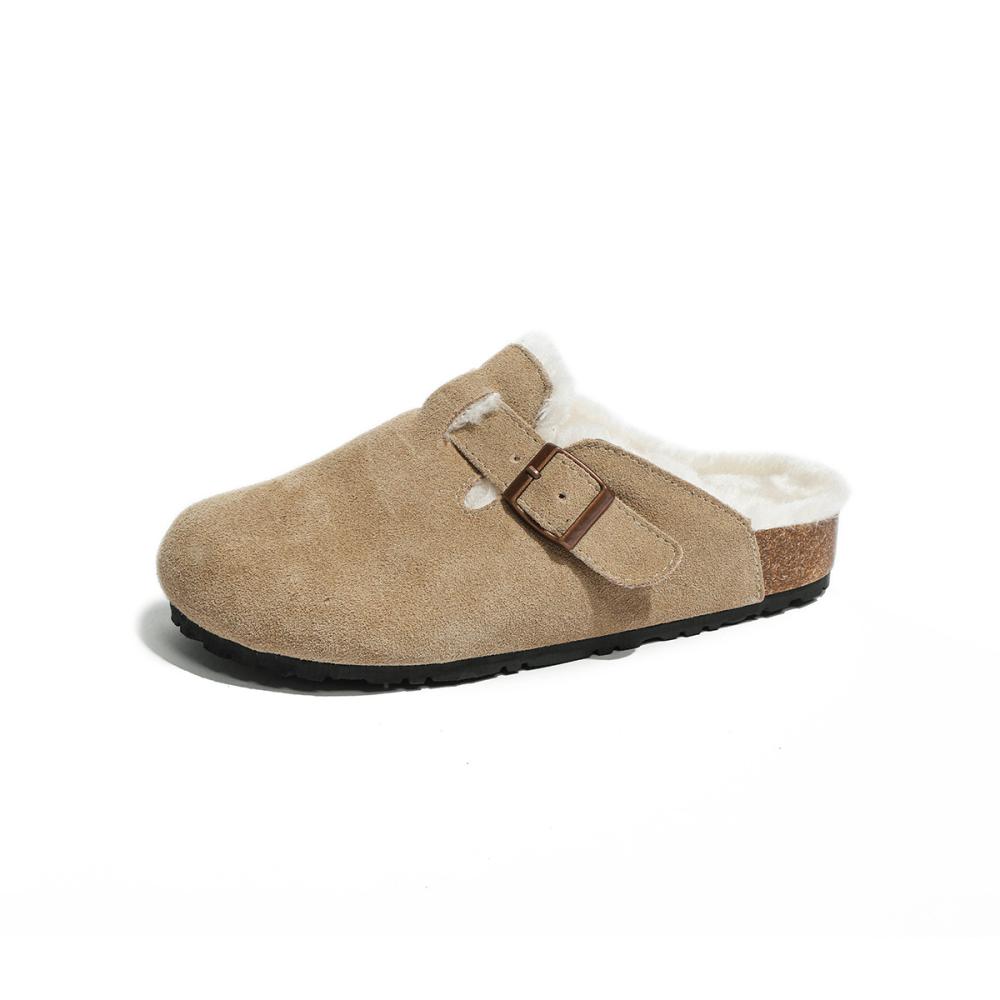 Boston Shearlingsuede Leather-Shearling Light Rose |  Womens/Mens Clogs