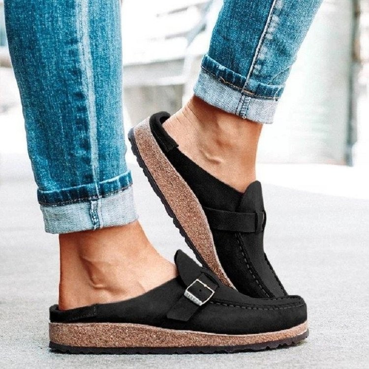 Buckleyoiled Leather Black |  Womens Low Shoes