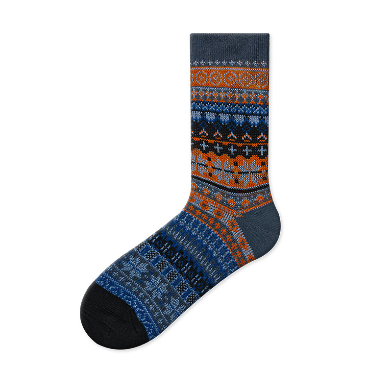 Cotton Jacquardcotton/Polyamide/Elastane Blue White |  Mens Socks