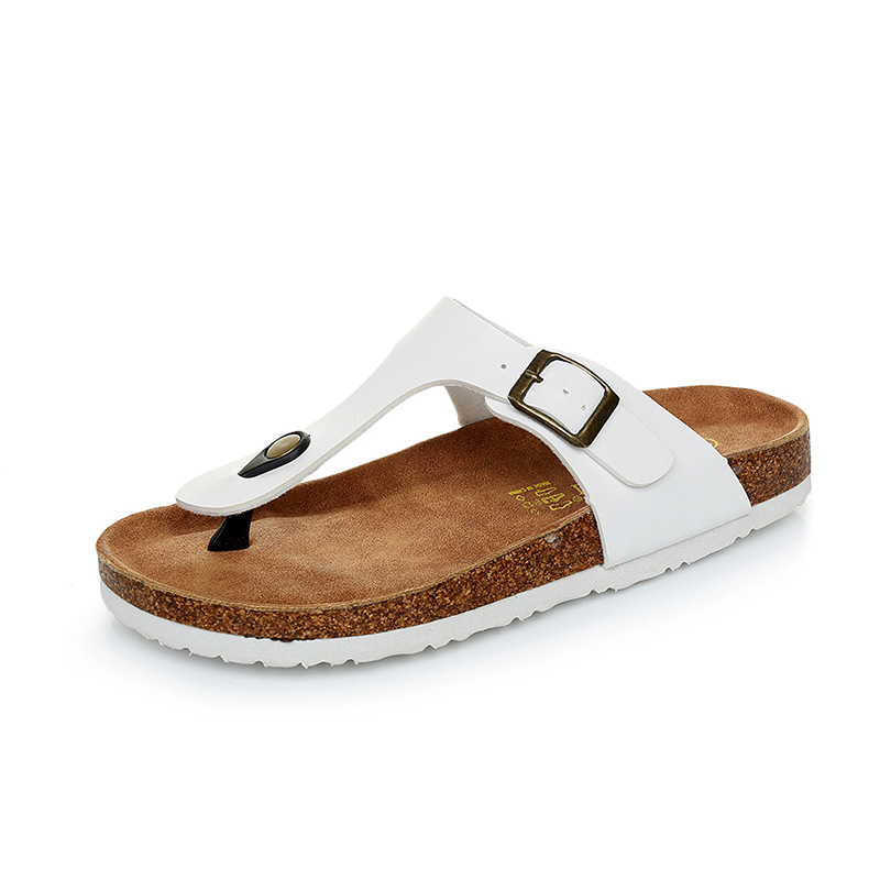 Gizeh Big Buckleleather White |  Womens One-Strap Sandals