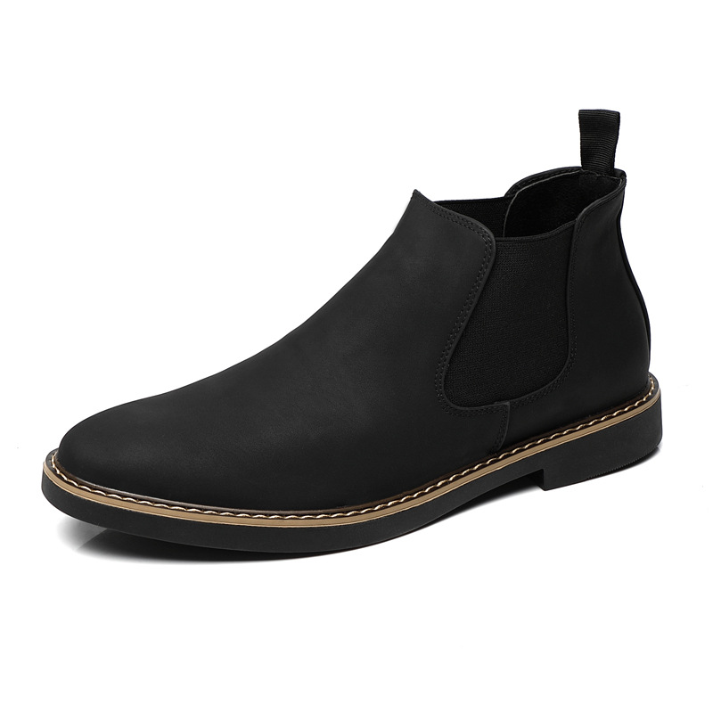 Highwood Slip On Mid Menoiled Leather Graphite |  Mens Boots