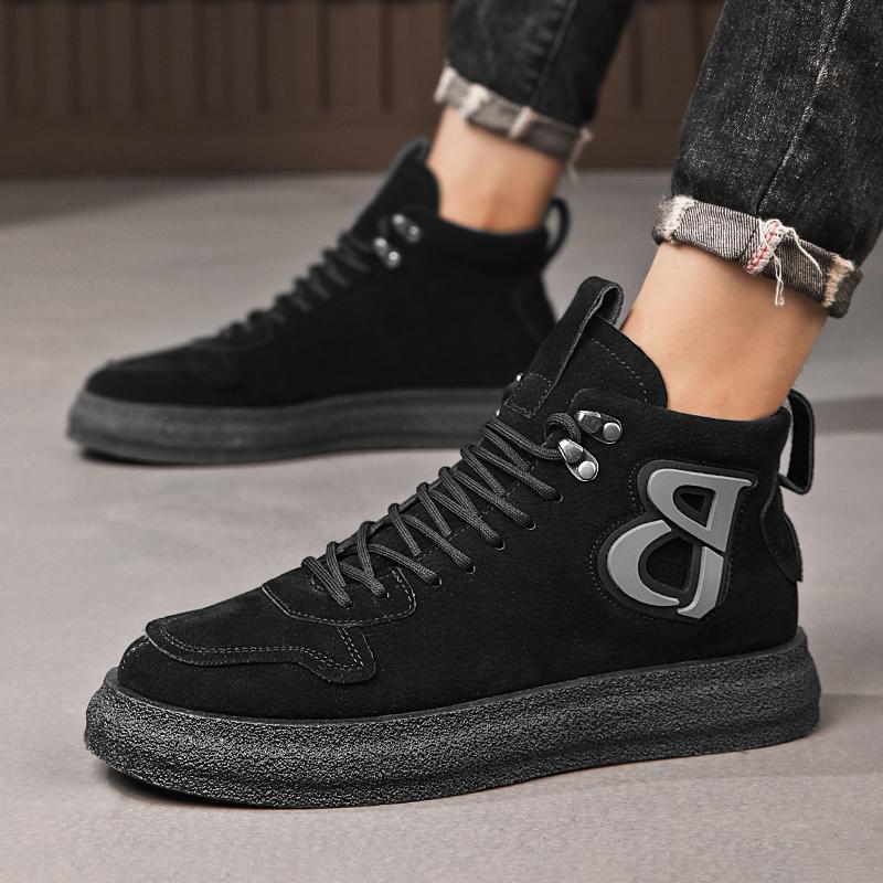 Honnef Highoiled Nubuck Leather Black |  Womens/Mens Lace-Up Shoes