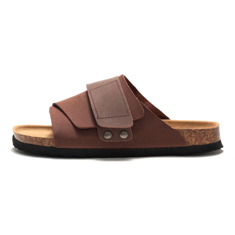 Kyotonatural Leather-Felt Light Gray |  Womens/Mens One-Strap Sandals