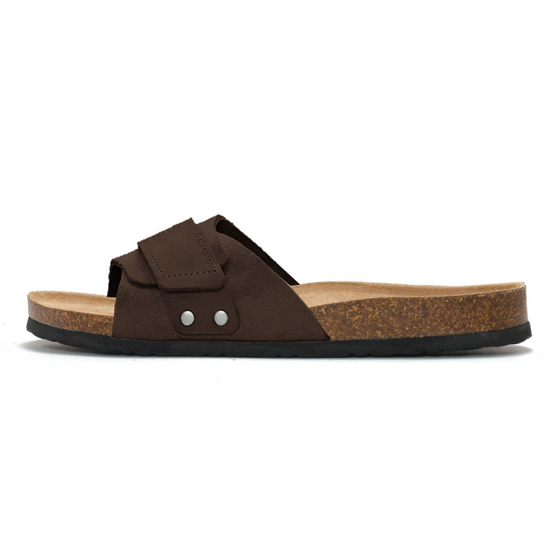 Kyotonubuck-Suede Leather Midnight |  Womens/Mens One-Strap Sandals