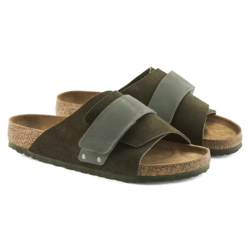 Kyotosuede Leather Thyme |  Mens One-Strap Sandals