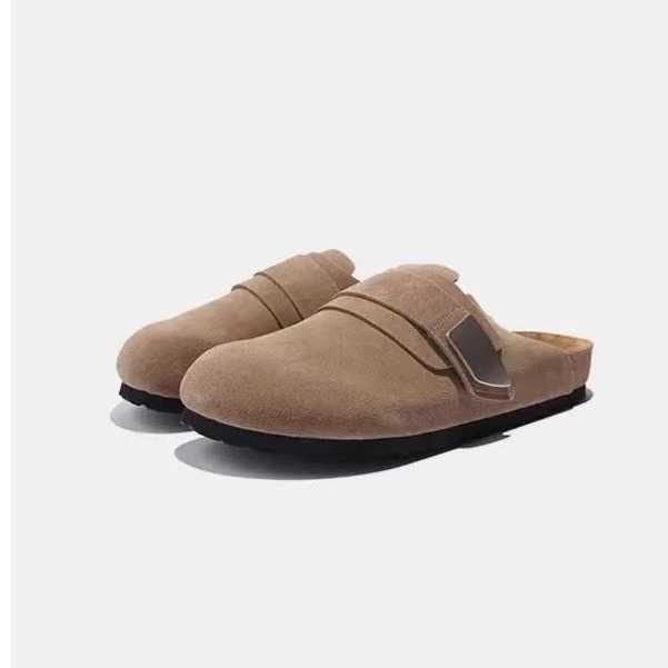 Nagoyanubuck Leather Desert Buck Whale Gray |  Mens Clogs