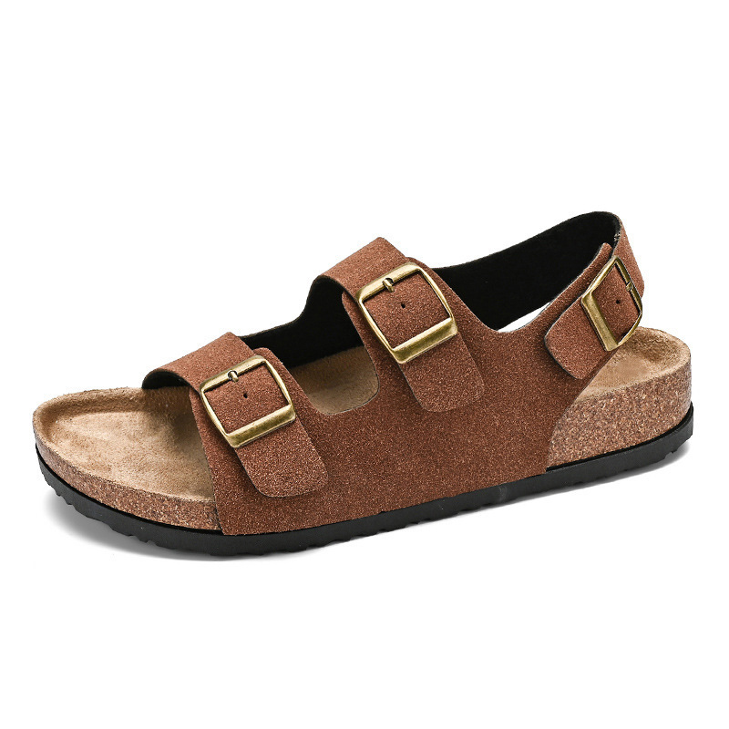 Roma Birkibuc Mocha |  Girls/Boys Multi-Strap