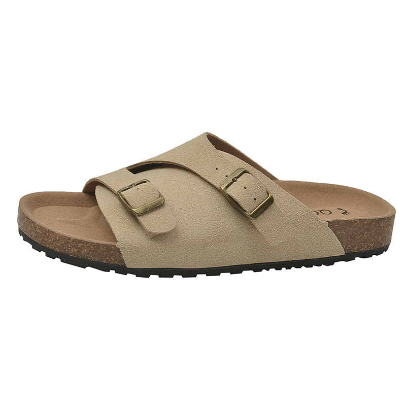 Zürichbirko-Flor Desert Soil Gray |  Mens One-Strap Sandals